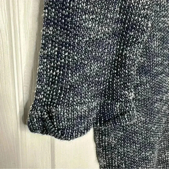 Joe Fresh Knit Shirt 3/4 Sleeves Oversized Marled Blue & White  Size Extra Small - Picture 3 of 16